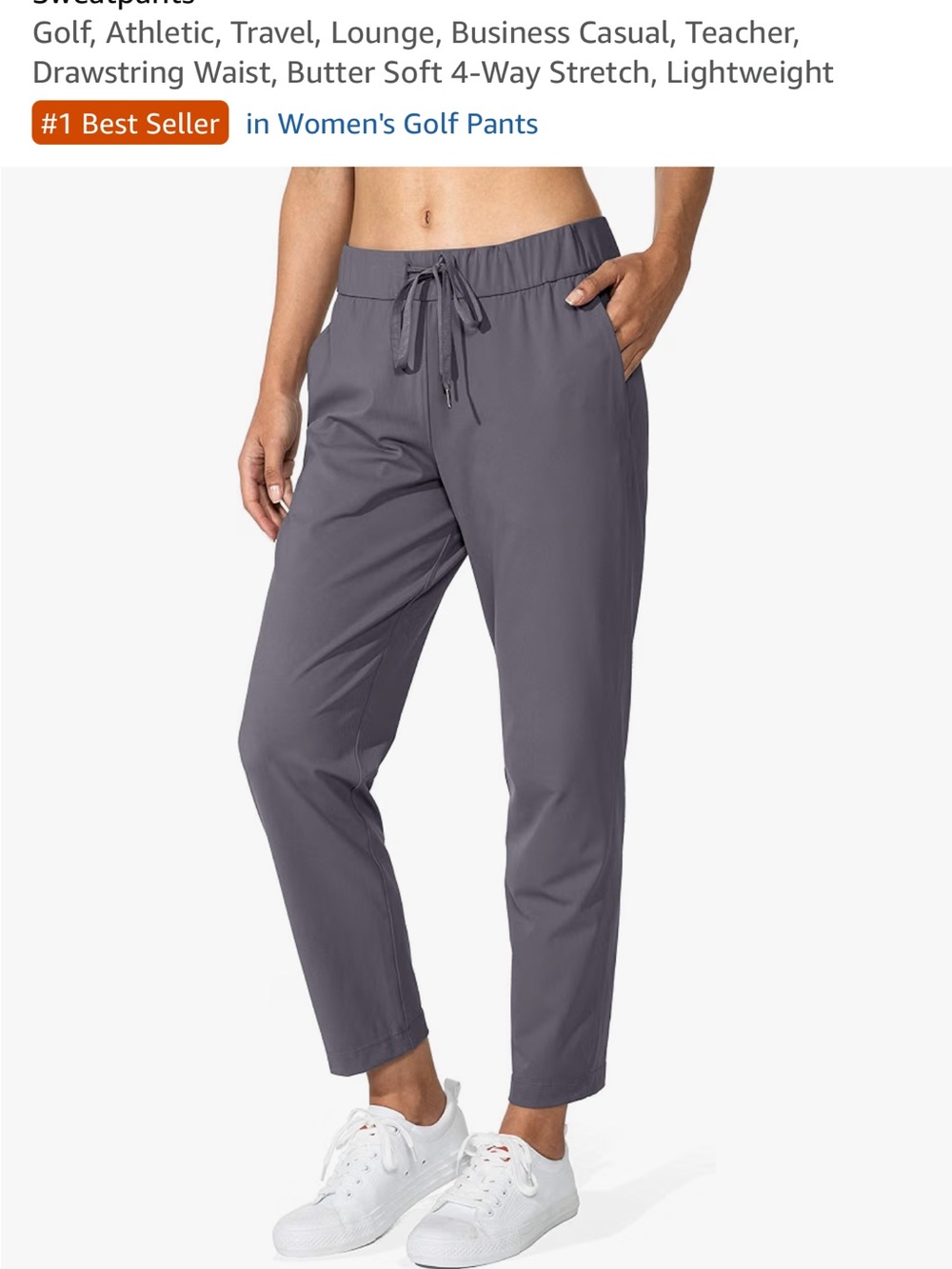 Women’s G Gradual Gray Lightweight Drawstring Joggers